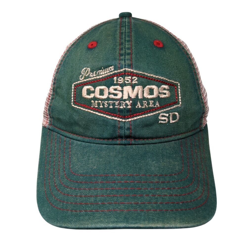 Cosmos Mystery Area 1952 Slideback Trucker Hat Green OSFA Mesh Back